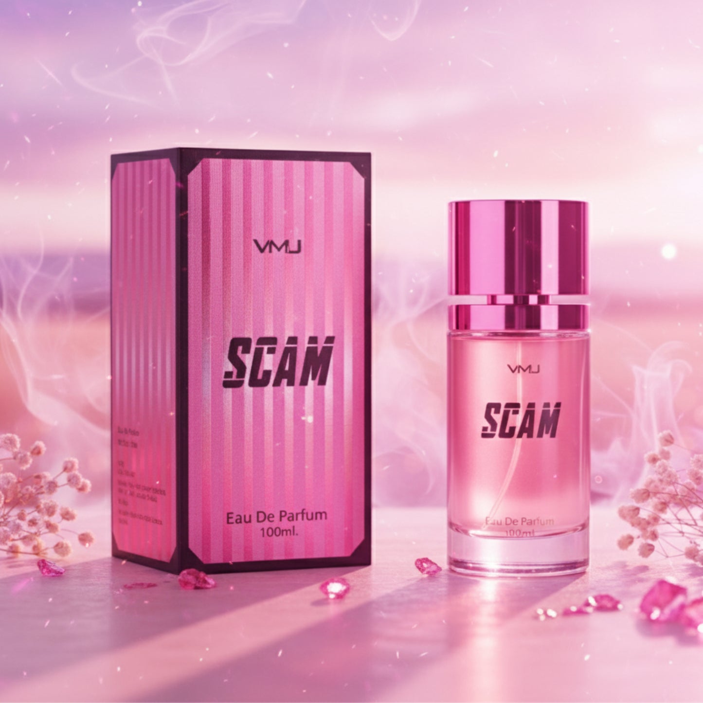 VMJ Scam (Pink) Eau De Parfum | The Long-Lasting Citrus & Woody Unisex Perfume