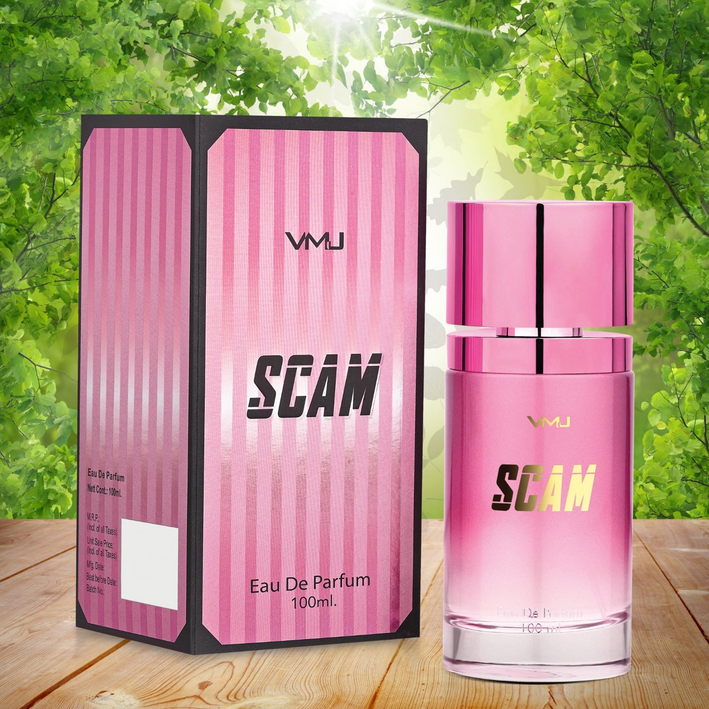 VMJ Scam (Pink) Eau De Parfum | The Long-Lasting Citrus & Woody Unisex Perfume